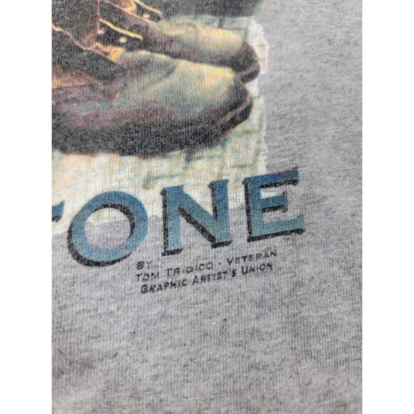 Price of Freedom Shirt Mens XL Gray Patriotic Veterans Memorial Graphic Made USA - Picture 5 of 10